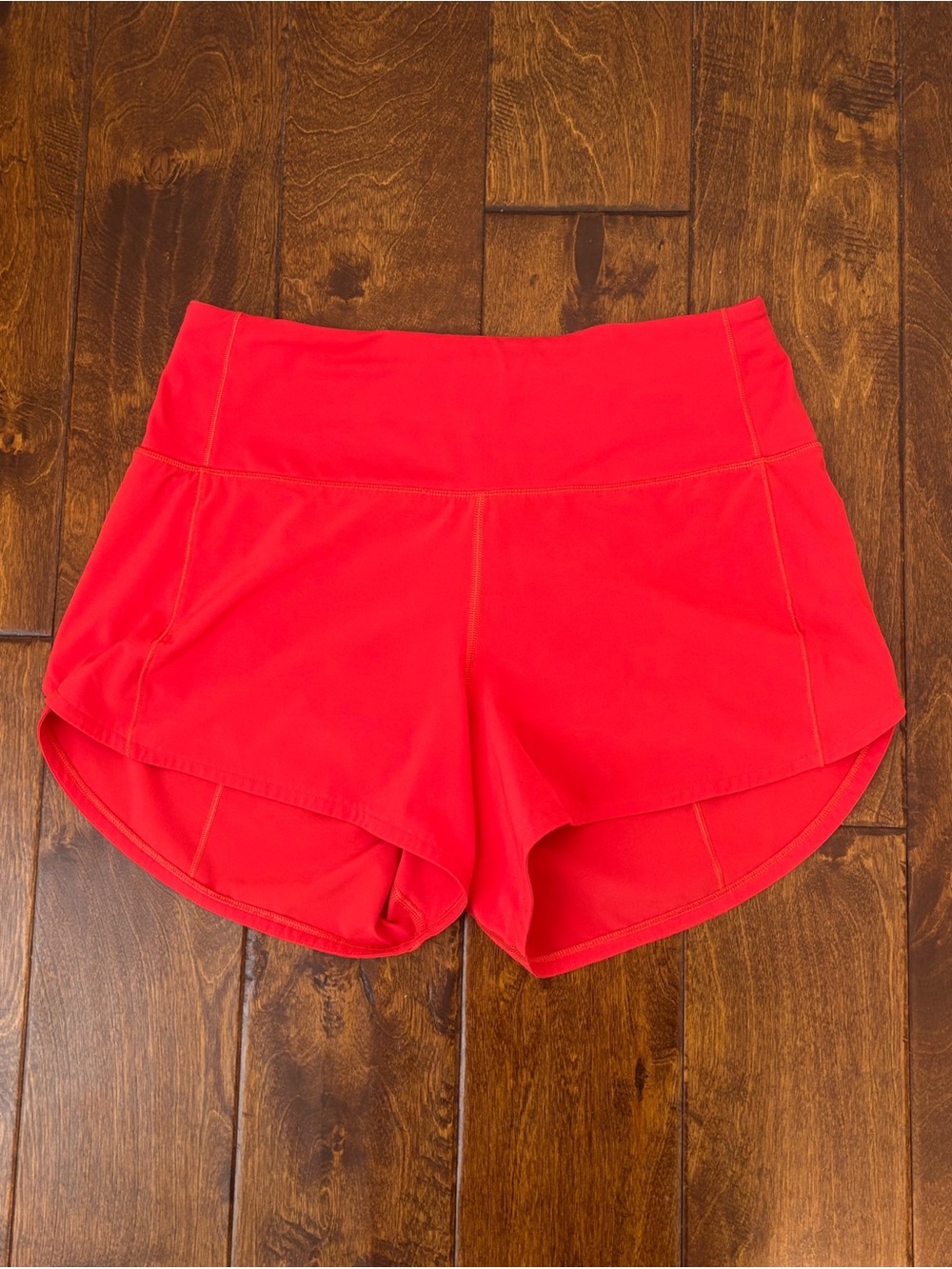 Lululemon Speed Up High Rise Shorts 4" In Carnation Red Size 6 Tall - Picture 2 of 8